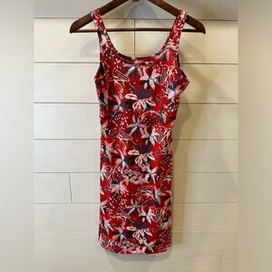 Columbia PFG Red Floral Sleeveless Dress- size Small